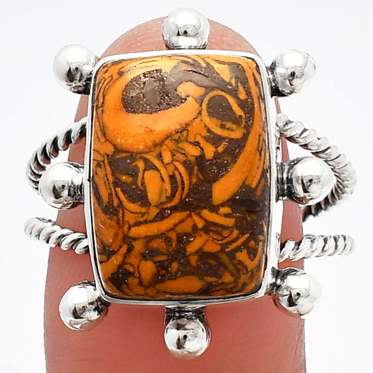 Coquina Fossil Jasper - India Ring size-9.5 R-1268 SDR229075