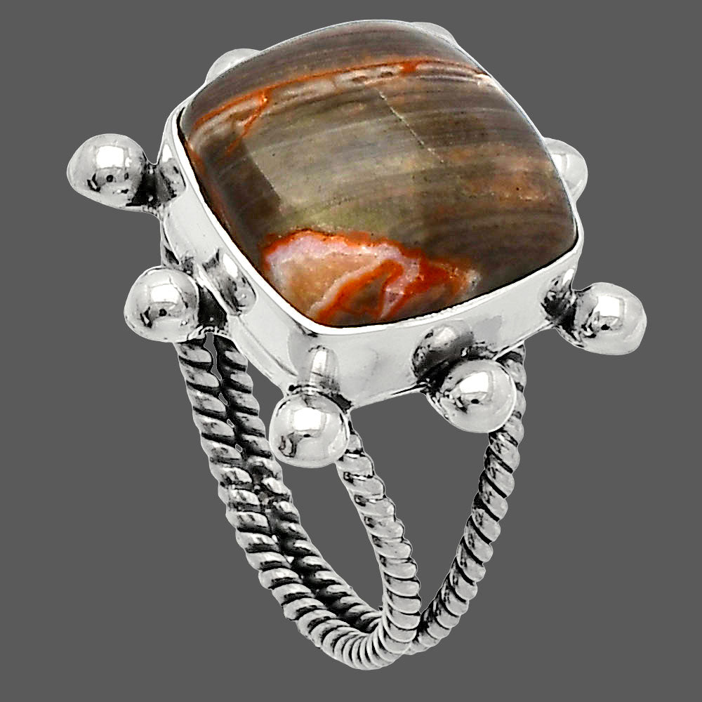 Natural Snake Skin Jasper Ring size-8 R-1268 SDR229087