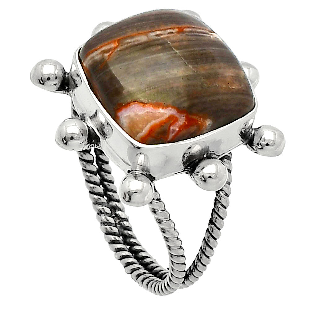 Natural Snake Skin Jasper Ring size-8 R-1268 SDR229087