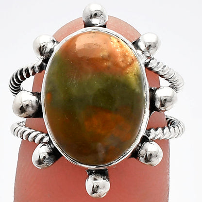 Rhyolite - Rainforest Jasper Ring size-7 R-1268 SDR229098