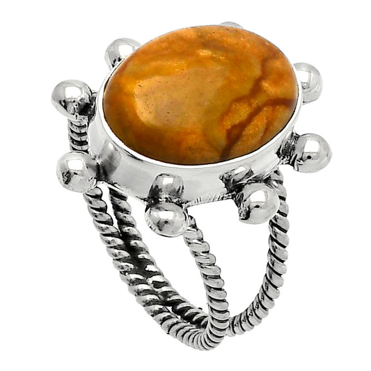 Natural Outback Jasper Ring size-7.5 R-1268 SDR229107