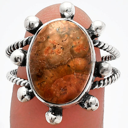 Natural Mexican Bird Eye Ring size-8.5 R-1268 SDR229130