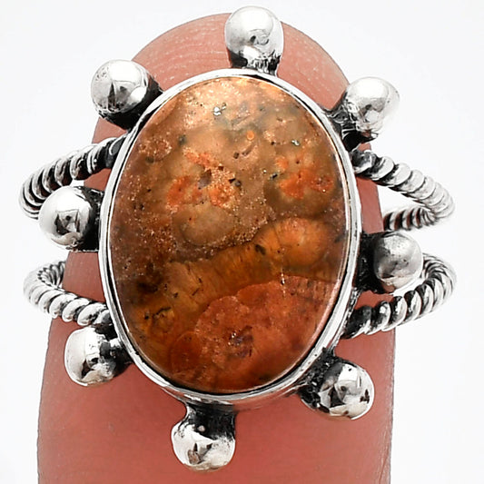 Natural Mexican Bird Eye Ring size-8.5 R-1268 SDR229130