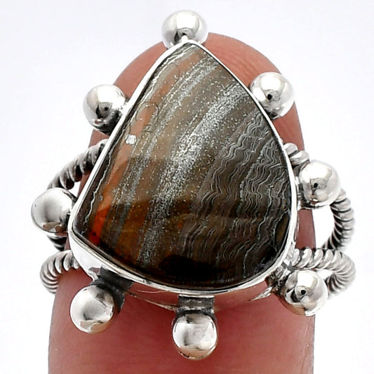 Natural Iron Tiger Eye Ring size-8 R-1268 SDR229146