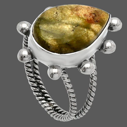Rhyolite - Rainforest Jasper Ring size-8 R-1268 SDR229162
