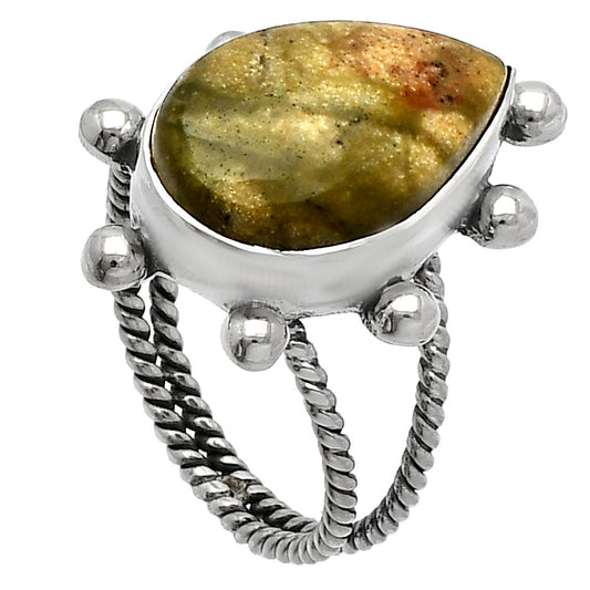 Rhyolite - Rainforest Jasper Ring size-8 R-1268 SDR229162