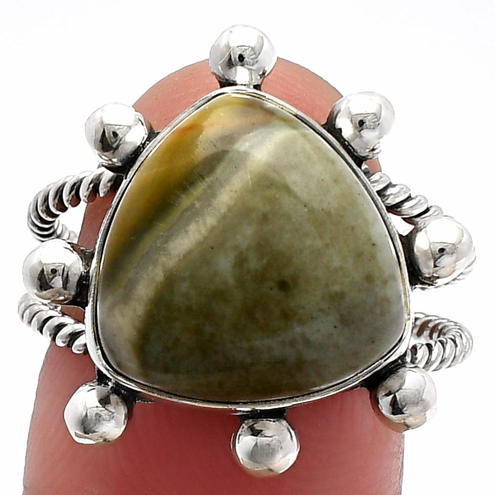 Natural Polygram Jasper Ring size-8 R-1268 SDR229187