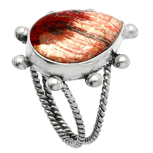 Natural Snake Skin Jasper Ring size-9.5 R-1268 SDR229197