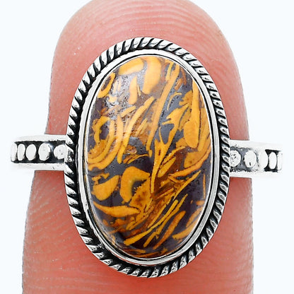 Coquina Fossil Jasper - India Ring size-8 R-1066 SDR229361