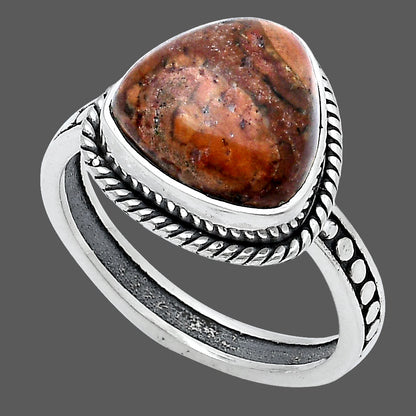 Natural Poppy Jasper Ring size-7.5 R-1066 SDR229366