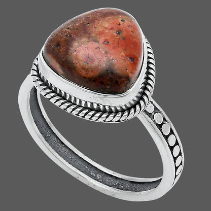 Natural Poppy Jasper Ring size-8.5 R-1066 SDR229384