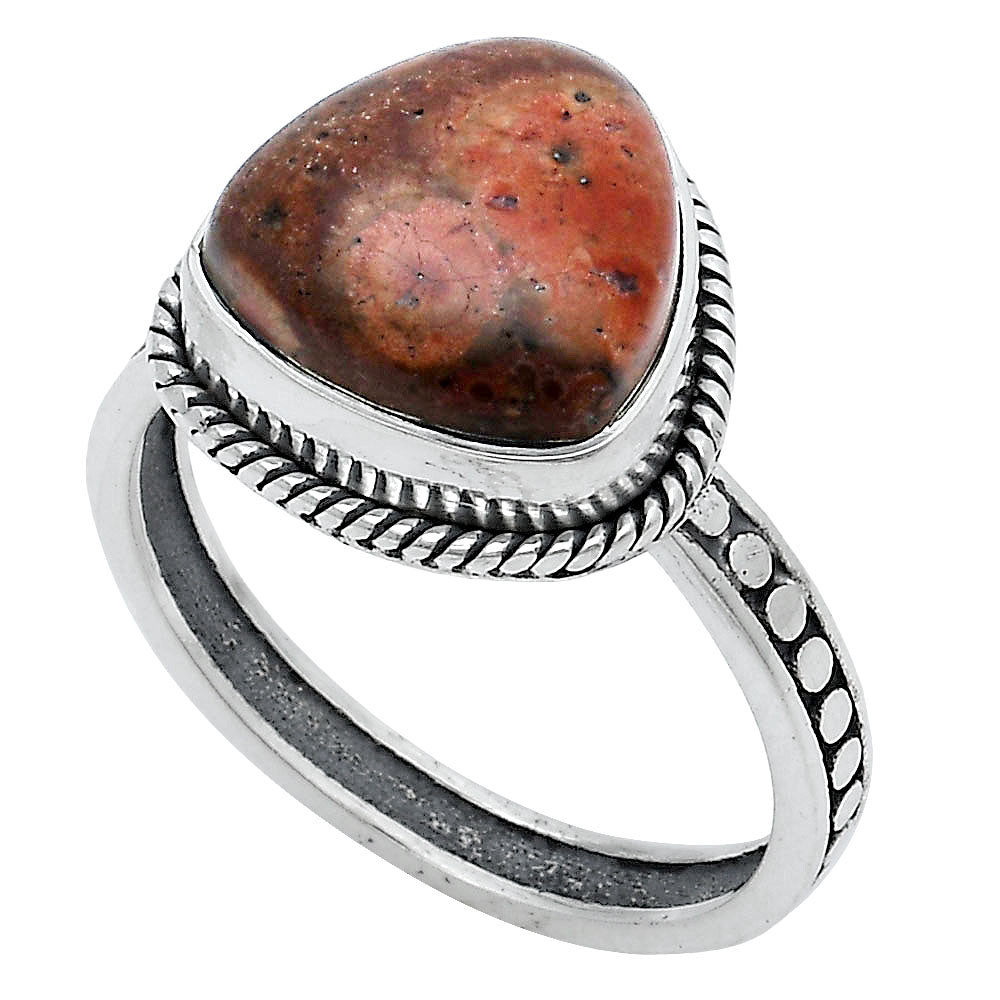 Natural Poppy Jasper Ring size-8.5 R-1066 SDR229384