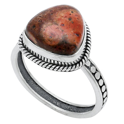 Natural Poppy Jasper Ring size-8.5 R-1066 SDR229384