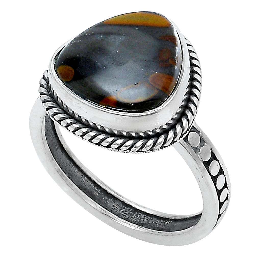 Natural Bamboo Jasper Ring size-6 R-1066 SDR229398