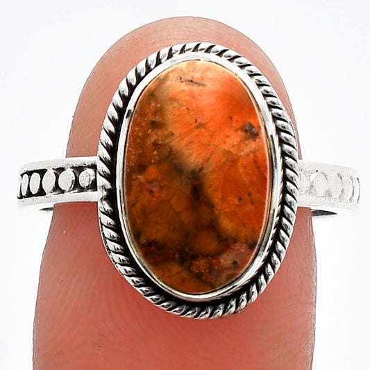 Natural Poppy Jasper Ring size-9 R-1066 SDR229430
