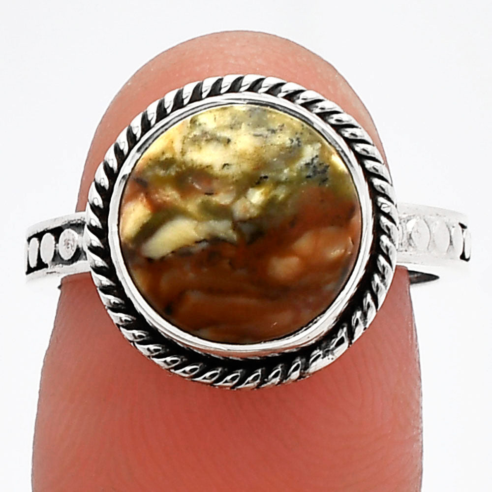 Natural Rocky Butte Picture Jasper Ring size-7 R-1066 SDR229445