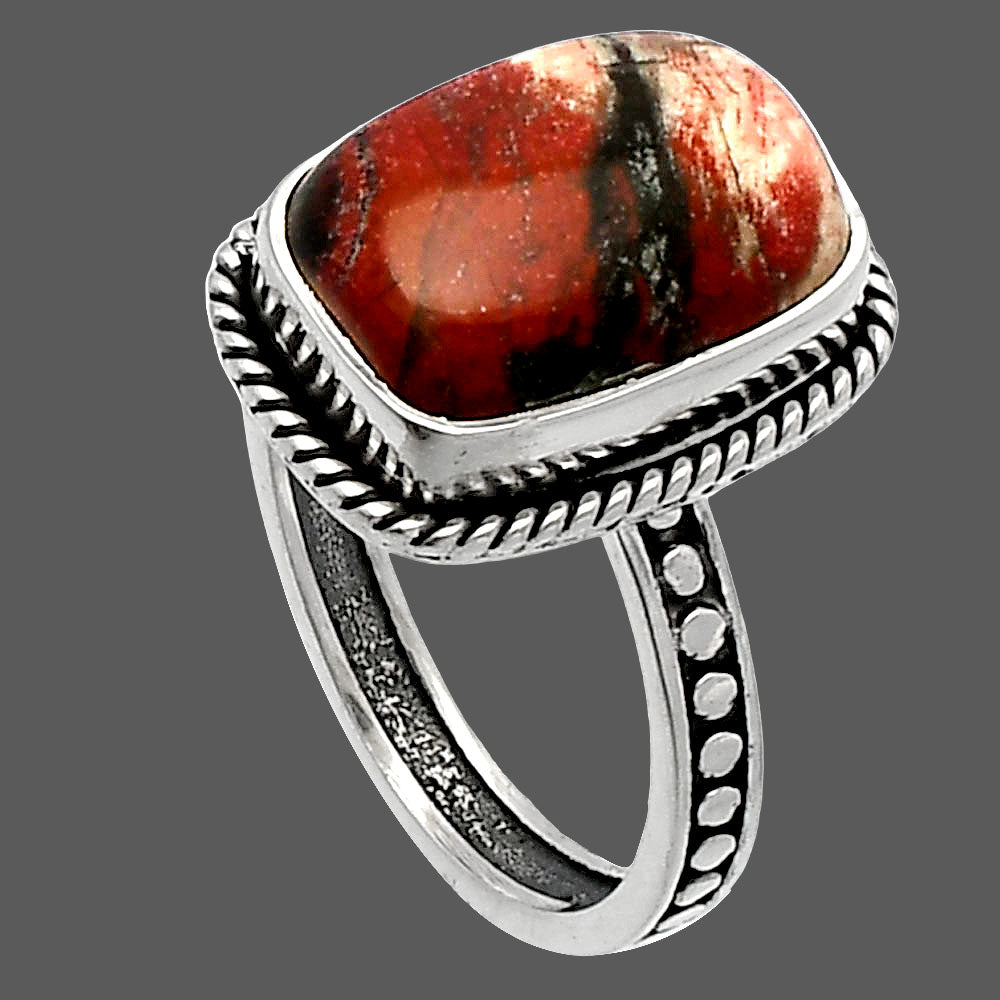 Natural Snake Skin Jasper Ring size-7.5 R-1066 SDR229452