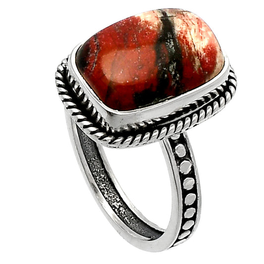 Natural Snake Skin Jasper Ring size-7.5 R-1066 SDR229452