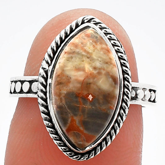 Natural Rosetta Picture Jasper Ring size-6 R-1066 SDR229462