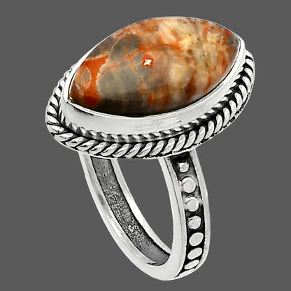 Natural Rosetta Picture Jasper Ring size-6 R-1066 SDR229462