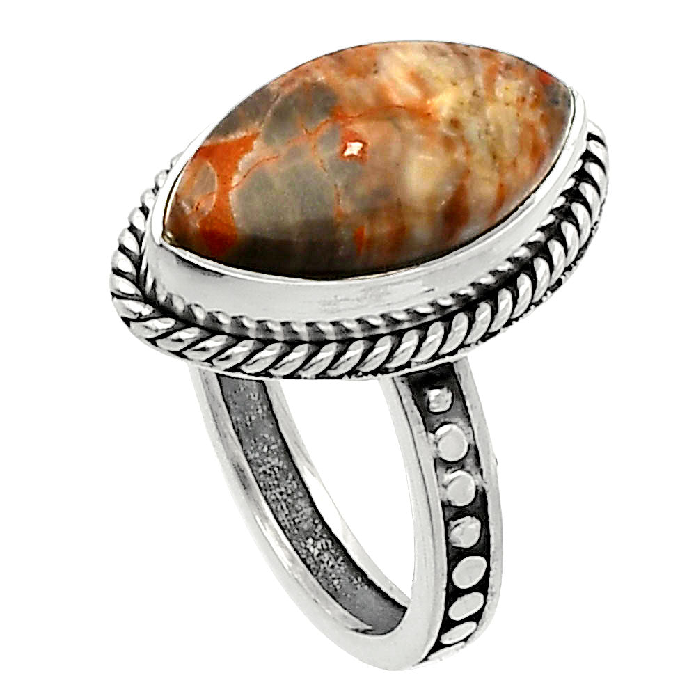 Natural Rosetta Picture Jasper Ring size-6 R-1066 SDR229462