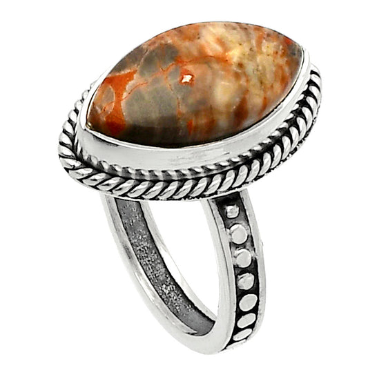 Natural Rosetta Picture Jasper Ring size-6 R-1066 SDR229462