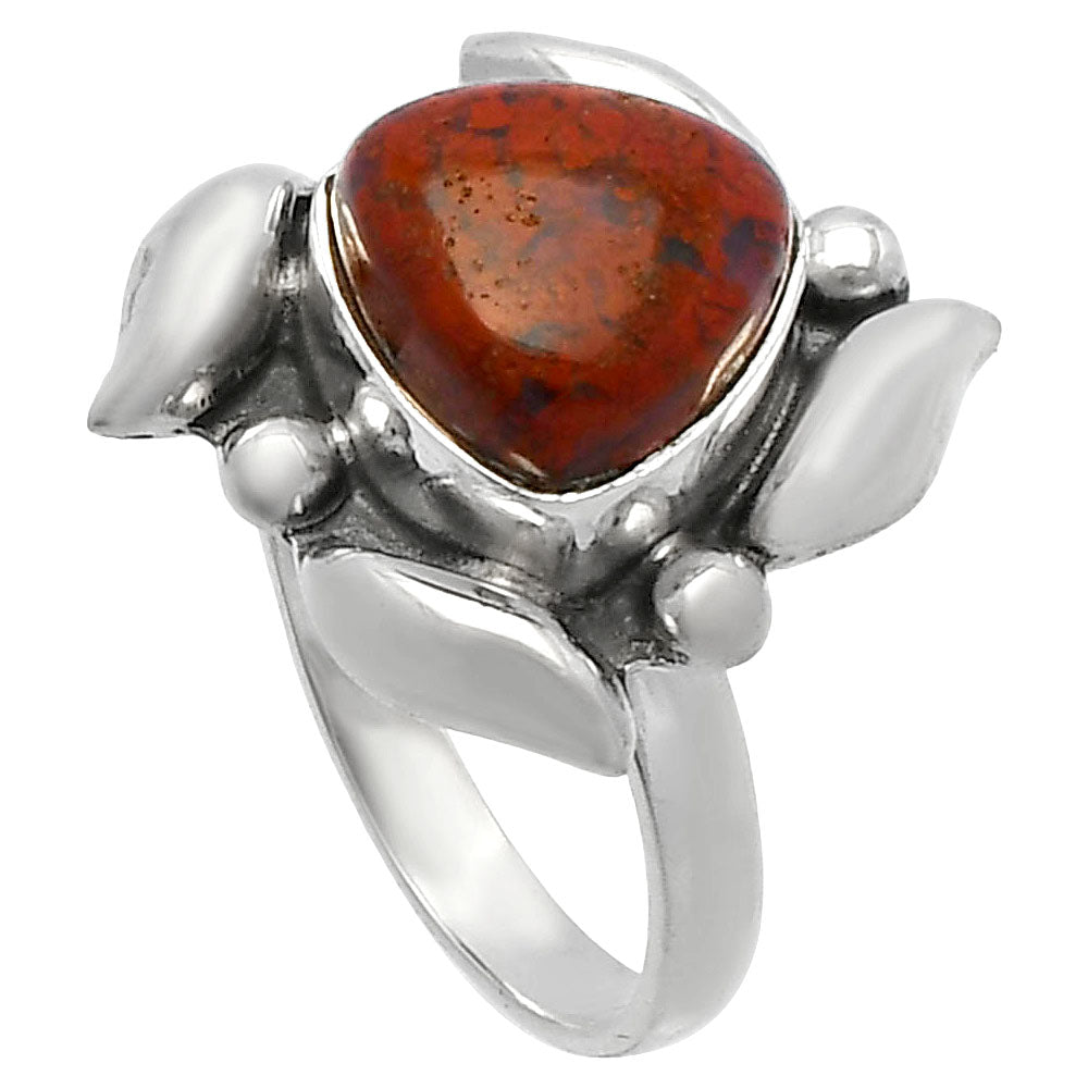 Natural Red Moss Agate Ring size-8 R-1125 SDR229485