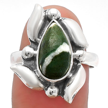 Natural Larsonite Jasper Ring size-8 R-1125 SDR229486