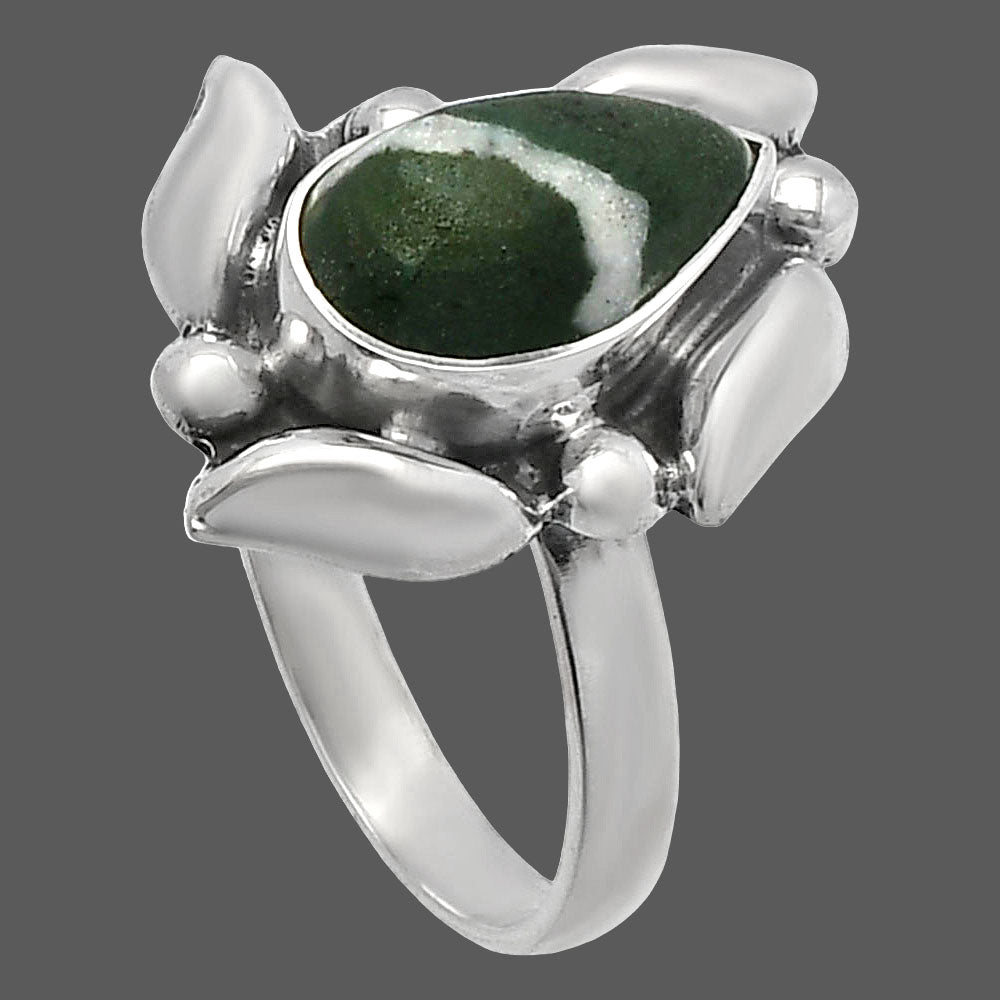 Natural Larsonite Jasper Ring size-8 R-1125 SDR229486