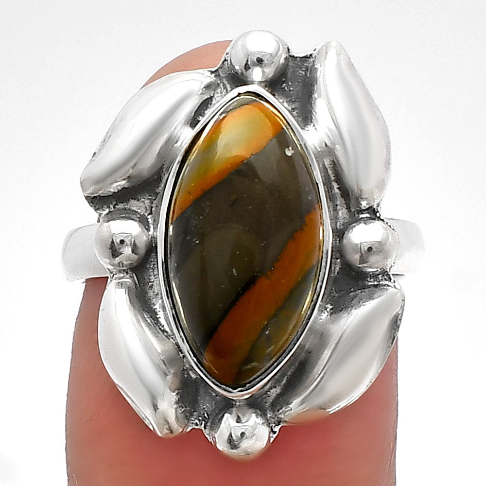 Natural Bamboo Jasper Ring size-7 R-1125 SDR229492