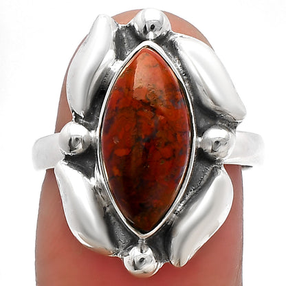 Natural Red Moss Agate Ring size-7 R-1125 SDR229499