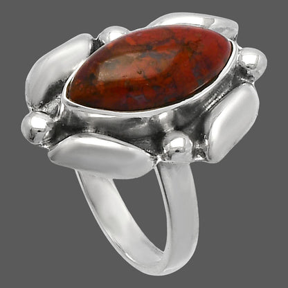 Natural Red Moss Agate Ring size-7 R-1125 SDR229499