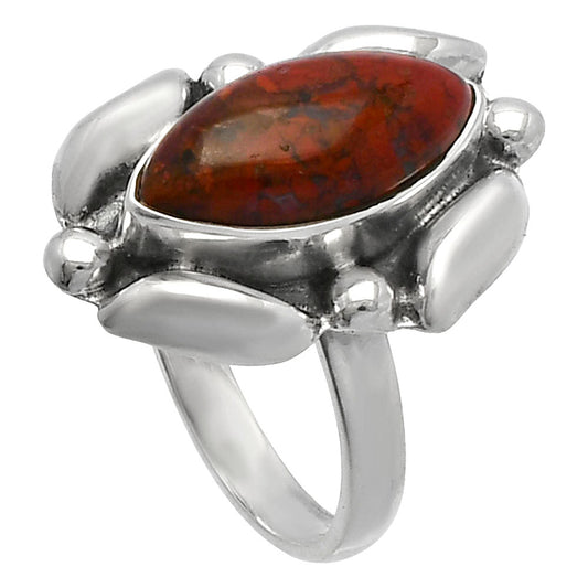 Natural Red Moss Agate Ring size-7 R-1125 SDR229499