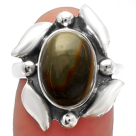 Natural Bamboo Jasper Ring size-8 R-1125 SDR229504