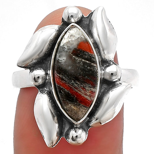 Natural Snake Skin Jasper Ring size-8 R-1125 SDR229509