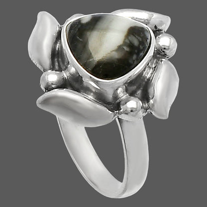 Natural Mexican Cabbing Fossil Ring size-6 R-1125 SDR229515