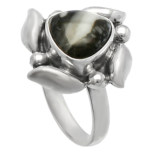 Natural Mexican Cabbing Fossil Ring size-6 R-1125 SDR229515