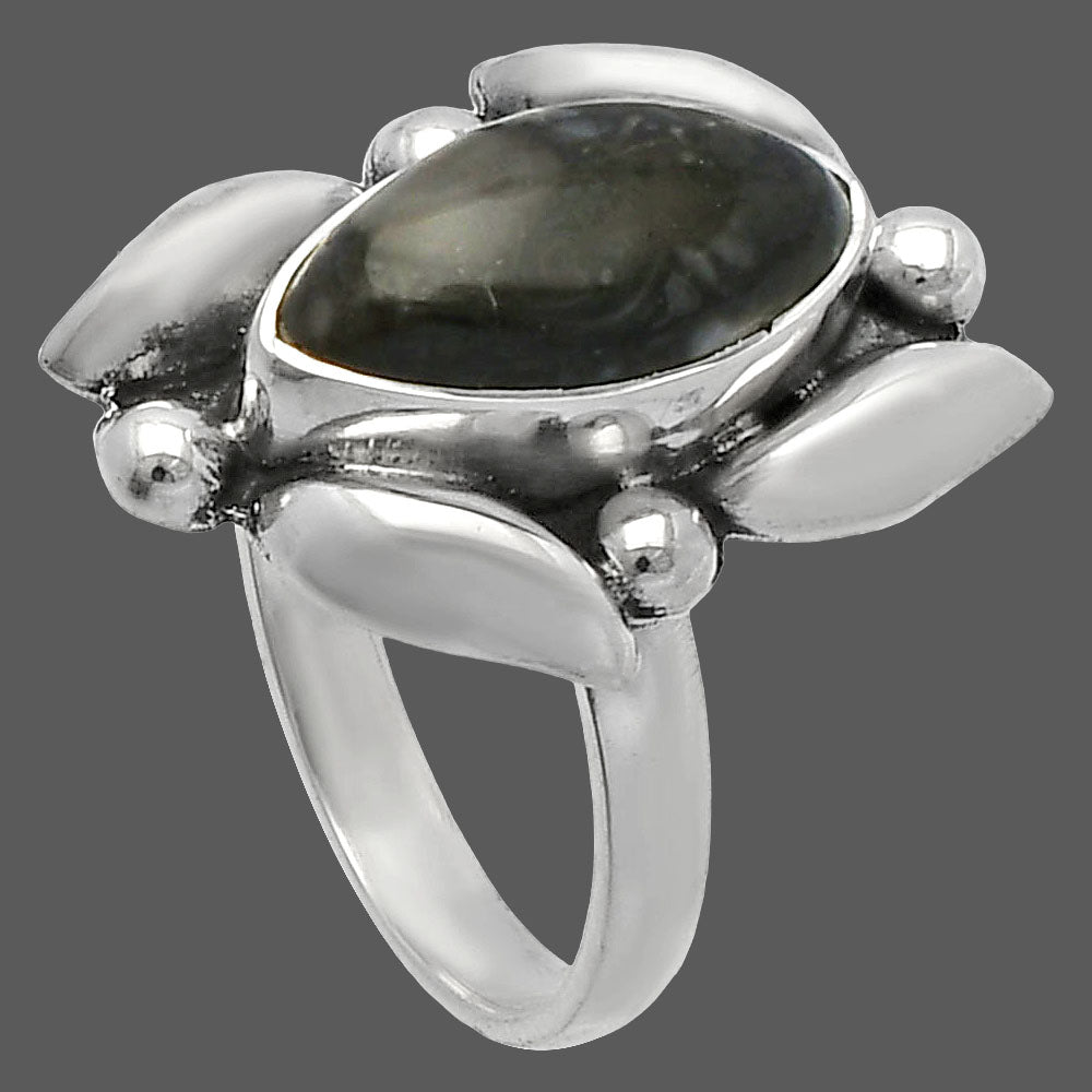 Natural Mexican Cabbing Fossil Ring size-7 R-1125 SDR229519