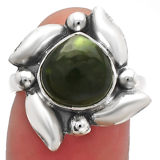 Natural Chrome Chalcedony Ring size-7 R-1125 SDR229538