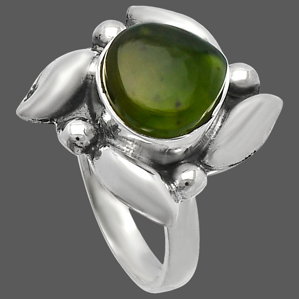 Natural Chrome Chalcedony Ring size-7 R-1125 SDR229538