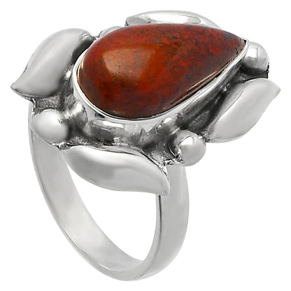Natural Red Moss Agate Ring size-7 R-1125 SDR229549