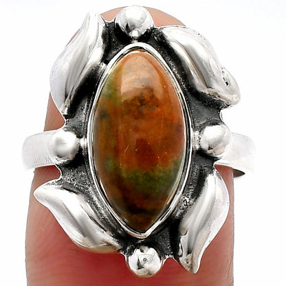 Natural Rhyolite - Rainforest Jasper Ring size-8 R-1125 SDR229574