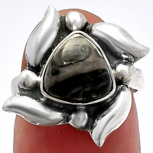 Natural Mexican Cabbing Fossil Ring size-6 R-1125 SDR229576