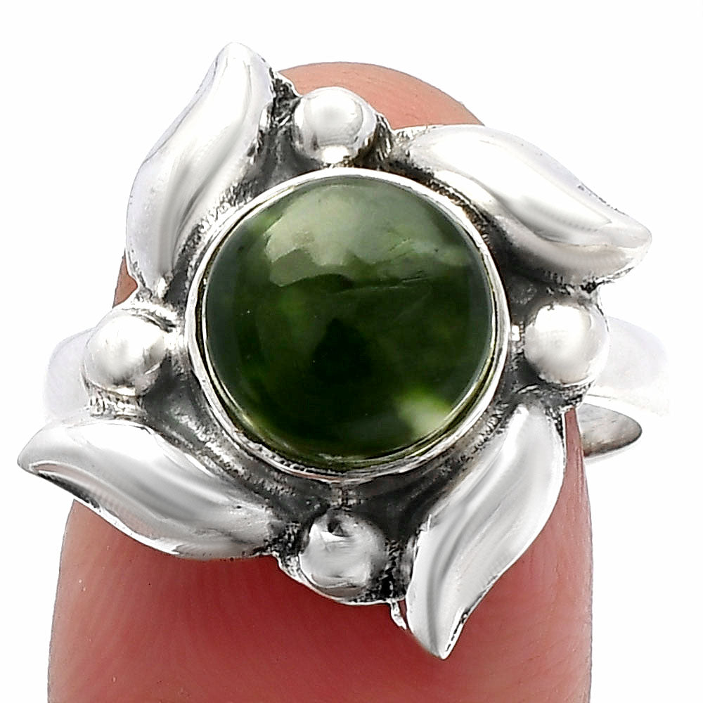 Natural Chrome Chalcedony Ring size-8 R-1125 SDR229578