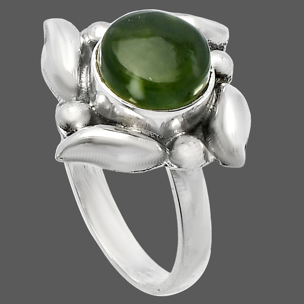 Natural Chrome Chalcedony Ring size-8 R-1125 SDR229578