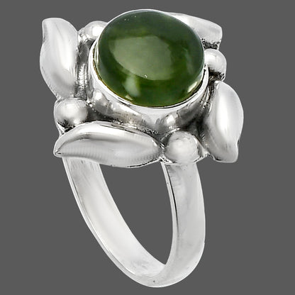 Natural Chrome Chalcedony Ring size-8 R-1125 SDR229578