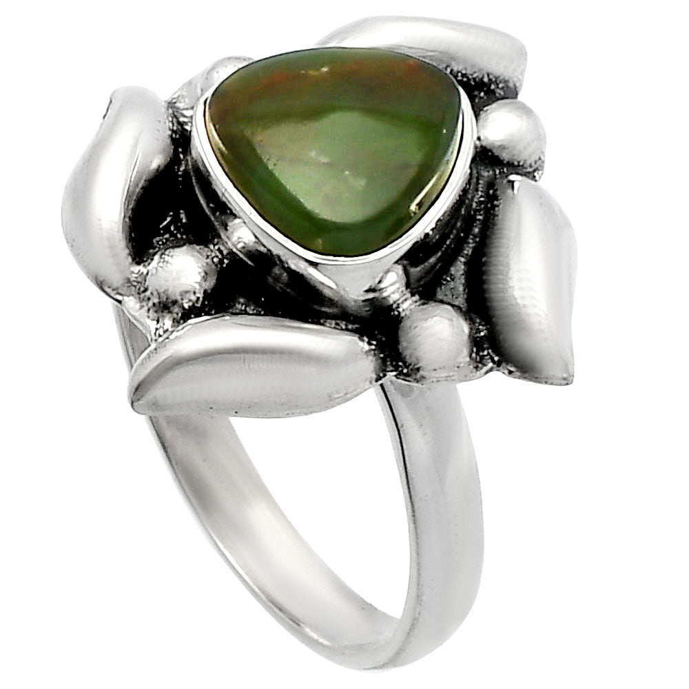 Natural Chrome Chalcedony Ring size-8 R-1125 SDR229582