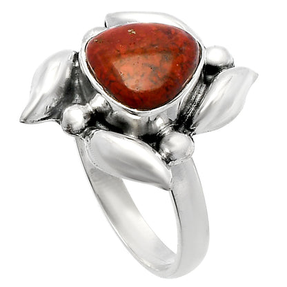 Natural Red Moss Agate Ring size-8 R-1125 SDR229599