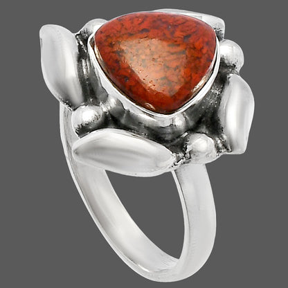 Natural Red Moss Agate Ring size-7 R-1125 SDR229608