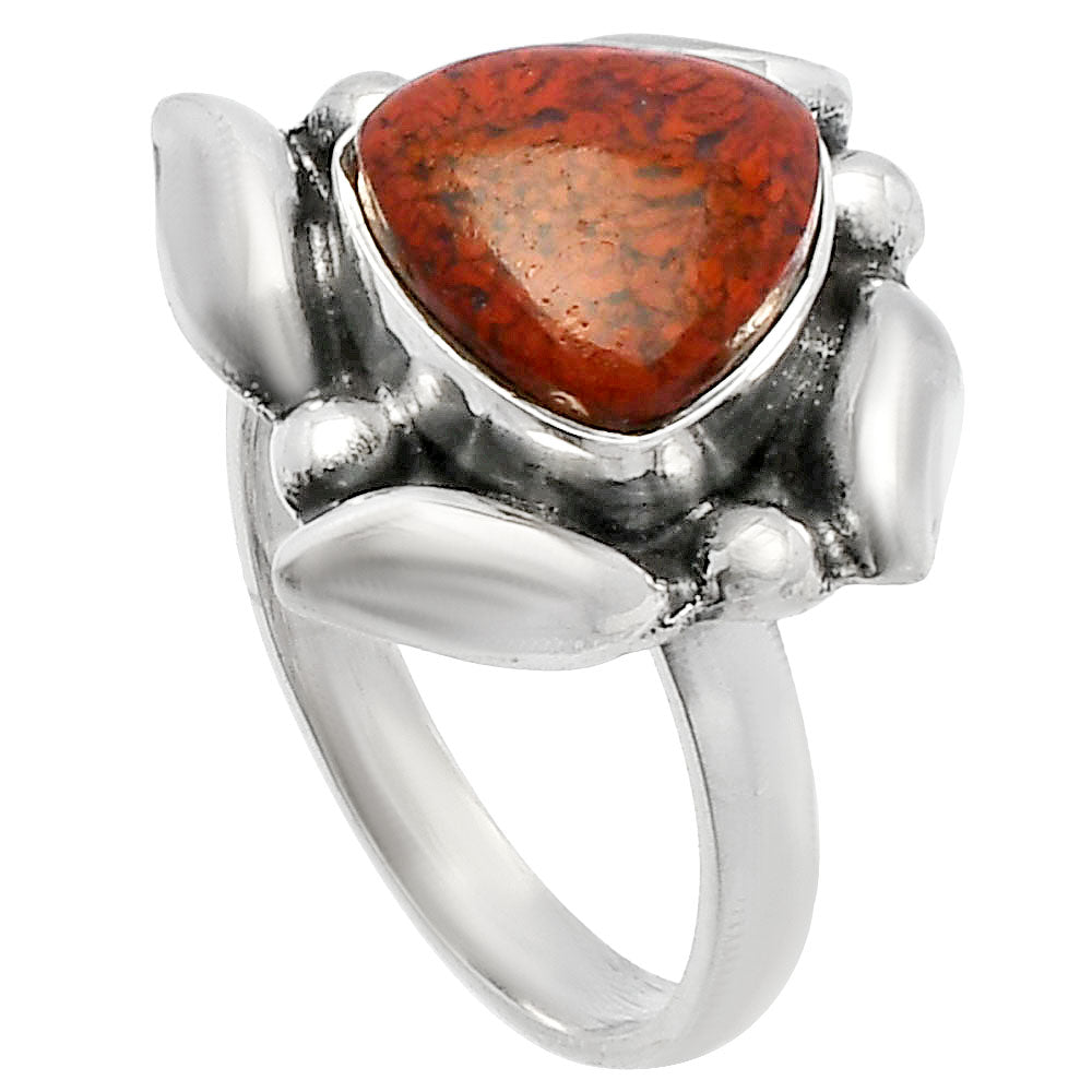 Natural Red Moss Agate Ring size-7 R-1125 SDR229608